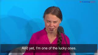 Greta Thunberg at the United Nations Sept 2019