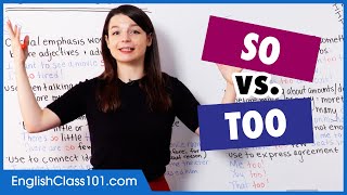 So vs Too | Learn English