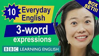 English vocabulary mega-class! Learn 10 everyday 3-word English expressions in just 23 minutes!
