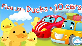 Five Little Ducks & Ten Little Cars Kids Song | เพลงเด็กสอนนับเลขภาษาอังกฤษ @KidsOnCloud