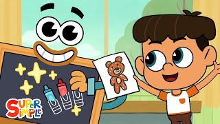 Mr. Blackboard | Back to School Supplies song! | Super Simple Songs