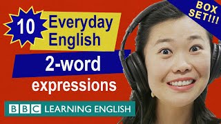 English vocabulary mega-class! Learn 10 everyday 2-word English expressions in just 23 minutes!