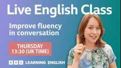 Live English Class: Improve your fluency in conversations