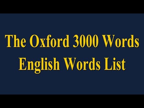 The Oxford 3000 Words - English Words List - Learn English Words