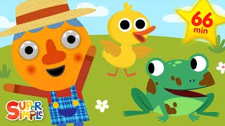 Leap Frog + More | Celebrate Spring | Ducks, Frogs, And More Animals | Super Simple Songs
