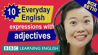 BOX SET: English vocabulary mega-class! Learn 10 English expressions with adjectives!