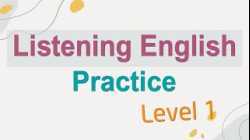 English Listening Practice for Beginners | Basic English | Listening English Practice Level 1