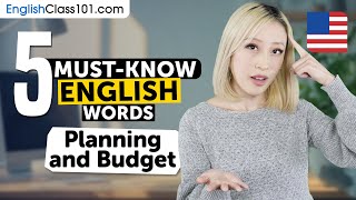 5 Must-Know English Words: Planning and Budget