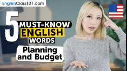 5 Must-Know English Words: Planning and Budget