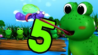 Count 5 Little Speckled Frogs ?? | Little Baby Bum