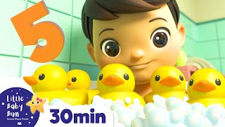 5 Little Ducks in The Bath | +More Nursery Rhymes & Kids Songs | ABCs and 123s | Little Baby Bum