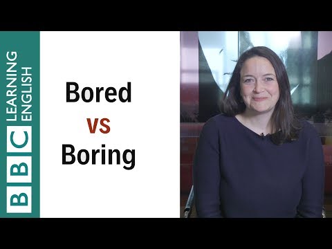 Bored vs Boring - What's the difference? Ed and Ing Adjectives - English In A Minute
