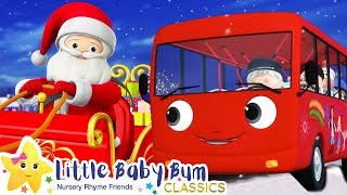 Wheels on The Bus - Christmas Songs for Kids | Nursery Rhymes | ABCs and 123s | Little Baby Bum