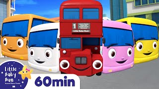10 Little Buses | +More Nursery Rhymes for Babies | ABCs and 123s | Little Baby Bum