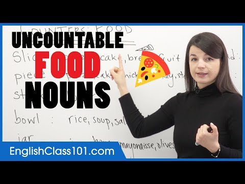 Uncountable English Nouns to Count Food - Basic English Grammar