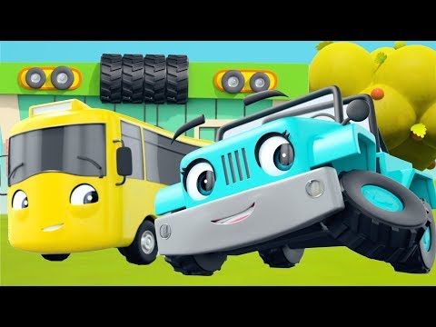 Buster's New Tires | Go Buster | +More Nursery Rhymes and Baby Songs | Little Baby Bum