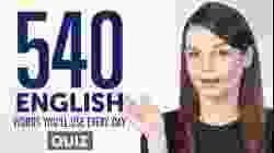 Quiz | 540 English Words You'll Use Every Day - Basic Vocabulary #94