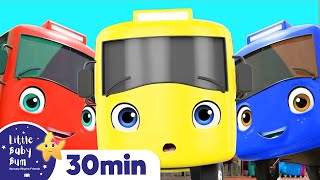 Ten Little Buses Song For Kids | +More Nursery Rhymes & Kids Songs | ABCs and 123s | Little Baby Bum