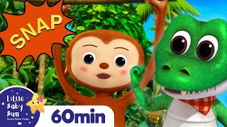 Five Little Monkeys | 1 Hour of Nursery Rhymes & Kids Songs | Little Baby Bum