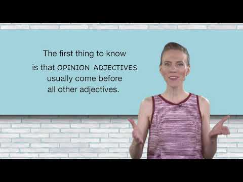 Everyday Grammar: Word Order of Adjectives