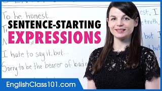 Sentence-Starting Expressions | Learn English Expressions