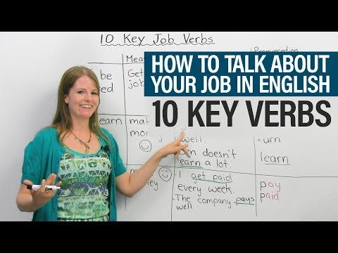 How to talk about your job in English: 10 Key Verbs