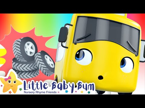 Flat Tires Song - Go Buster - Baby Songs | Nursery Rhymes and Kids Songs | Little Baby Bum