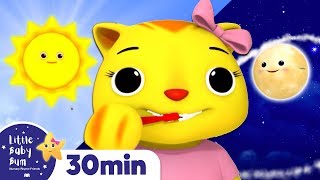 Learning Day & Night Routine! +More Nursery Rhymes & Kids Songs | ABCs and 123s | Little Baby Bum