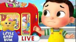 LITTLE BABY BUM LIVE?Baby Nursery Rhymes: Wheels on the Bus, Humpty Dumpty, Once I Caught a Fish ⭐