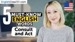 5 Must-Know English Words: Consult and Act