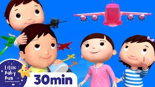 Colour AIRPLANES For Babies! +More Nursery Rhymes and Kids Songs | Little Baby Bum