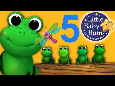 Five Little Speckled Frogs | Nursery Rhymes | from LittleBabyBum!