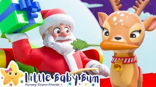 Santa's Rendeeirs - Christmas Songs for Kids | Nursery Rhymes | ABCs and 123s | Little Baby Bum