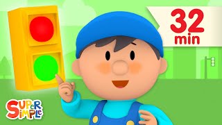 Red Light, Green Light + More | ft. @Carl's Car Wash  | Super Simple Songs