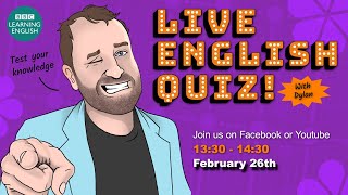 Live English Quiz #2: Test your English knowledge!