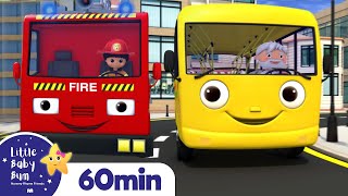 Wheels On The Bus with Fire Truck! | +More Nursery Rhymes | ABCs and 123s | Little Baby Bum