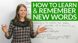 How to LEARN & REMEMBER English Words: My Top Tips