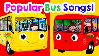 All Bus Compilations! ??Wheels on the Bus, Color Buses, 10 Little Buses and More | Little Baby Bum