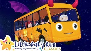Halloween Wheels On The Bus Song | Nursery Rhymes & Kids Songs - ABCs and 123s | Little Baby Bum