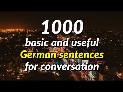 1000 basic and useful German sentences for conversation