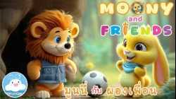 มูนนี่กระต่ายแสนกล กับ หรรษาสิงโตใจดี เล่นบอลด้วยกัน