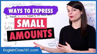 Learn English | Ways to express small amounts