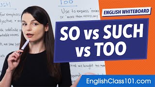 When do you use "So", "Such" and "Too" | Learn English Grammar for Beginners