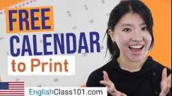 Get your FREE English 2026 Printable Calendar