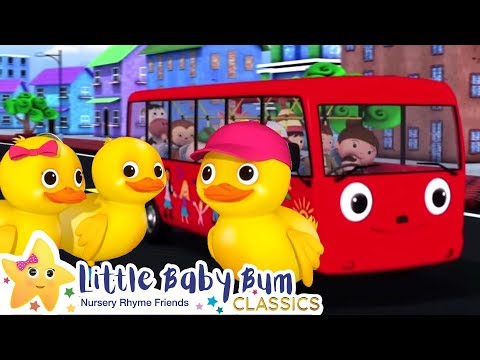 5 Little Ducks On a Bus Song - Nursery Rhymes and Kids Songs | Baby Songs | Little Baby Bum