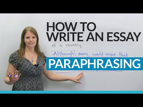 How to write a good essay: Paraphrasing the question