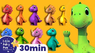 10 Little Dinosaurs - Learn how to Count 1-10 +More Nursery Rhymes | ABCs and 123s | Little Baby Bum
