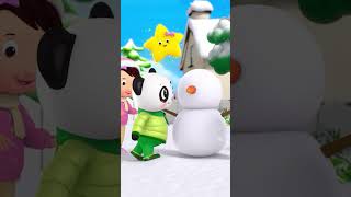 We Made a Snowman! ☃️? #snowman #winterfun #kids