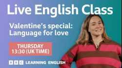 Valentine's special ? Language for love: Live English Class