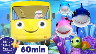 Wheels on The Bus Underwater | +More Nursery Rhymes & Kids Songs | ABCs and 123s | Little Baby Bum